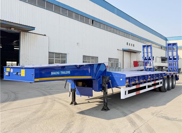 80 Ton Lowbed Semi Trailer for sale in Kenya - 3 axle Trailer